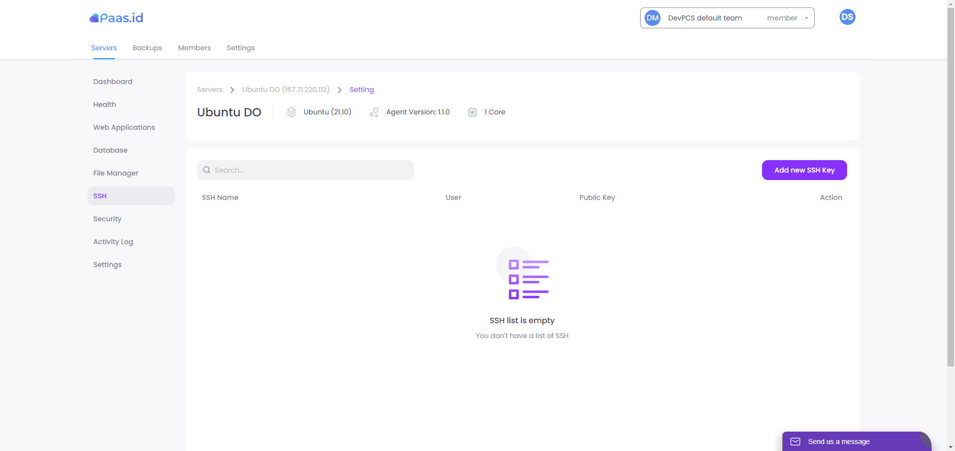 How to Manage SSH Key Server using PAAS