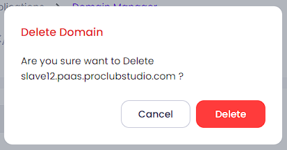 How to Delete a Domain from a Web Application on Paas.id